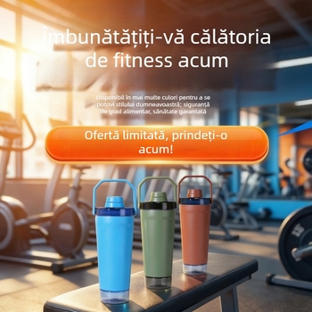 Stanley shaker de proteine cu mâner — termos izolat, sticlă sport portabil pentru antrenament acasă și în aer liber