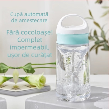 Cupă automată de amestecare și shaker, PP de calitate alimentară, pentru pudră de proteine, pudră de înlocuire a meselor și pudră de lapte