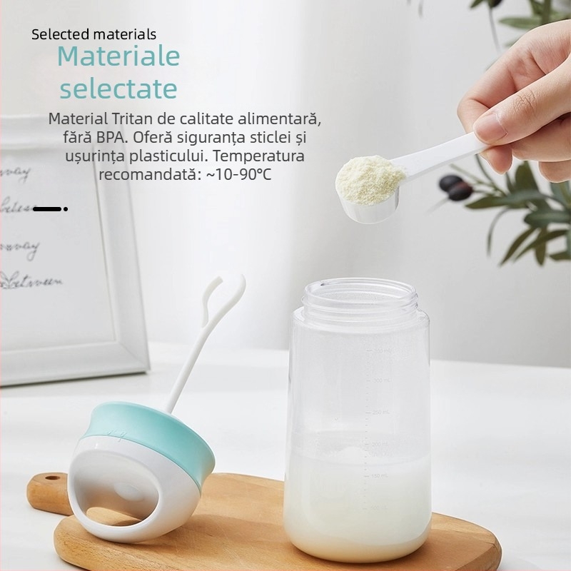 Cupă automată de amestecare și shaker, PP de calitate alimentară, pentru pudră de proteine, pudră de înlocuire a meselor și pudră de lapte