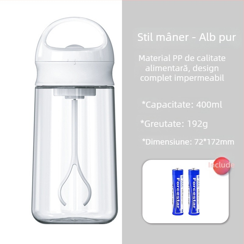 Cupă automată de amestecare și shaker, PP de calitate alimentară, pentru pudră de proteine, pudră de înlocuire a meselor și pudră de lapte