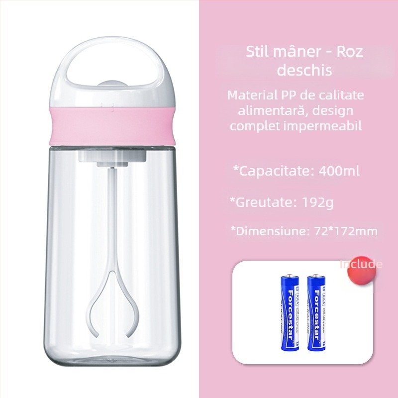 Cupă automată de amestecare și shaker, PP de calitate alimentară, pentru pudră de proteine, pudră de înlocuire a meselor și pudră de lapte