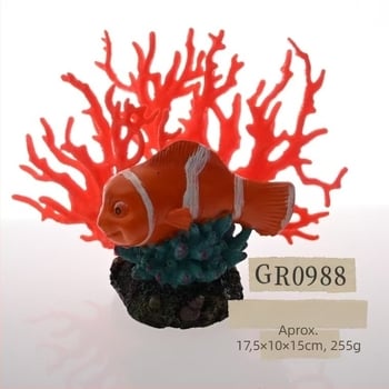 Ornamente din rășină pentru acvariu: sirenă, coral, scoică și copac de fier