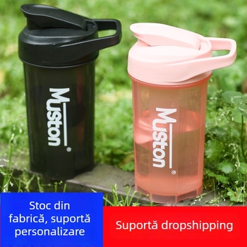 Shaker de proteine 500 ml, din plastic, unisex, portabil, etanș