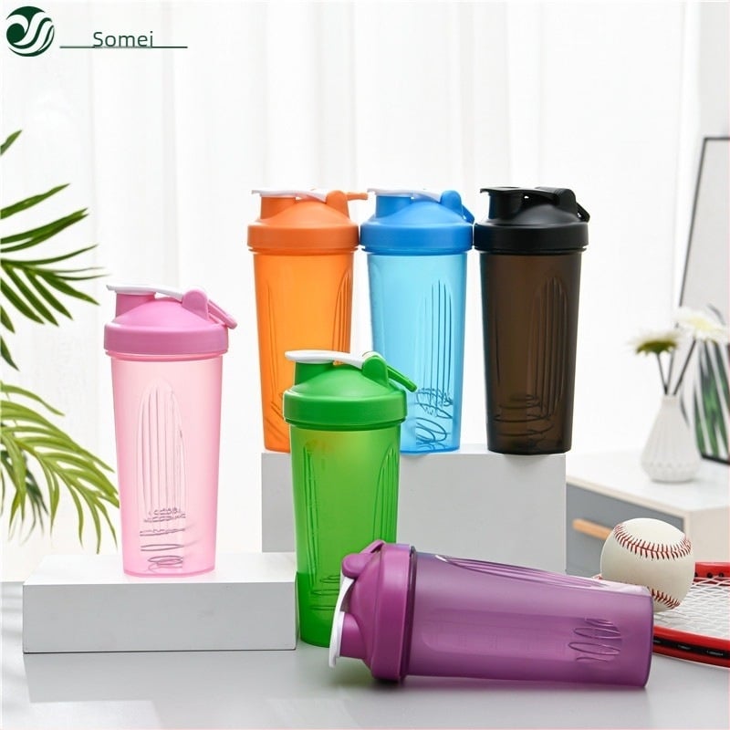 Shaker de proteine cu scară de 600 ml – recipient din plastic pentru smoothie și fitness