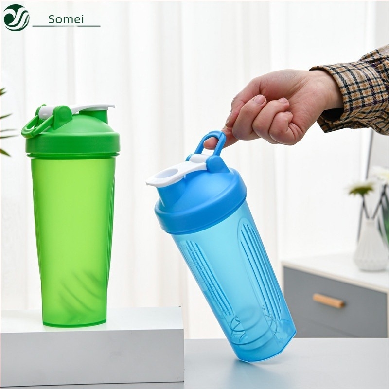 Shaker de proteine cu scară de 600 ml – recipient din plastic pentru smoothie și fitness