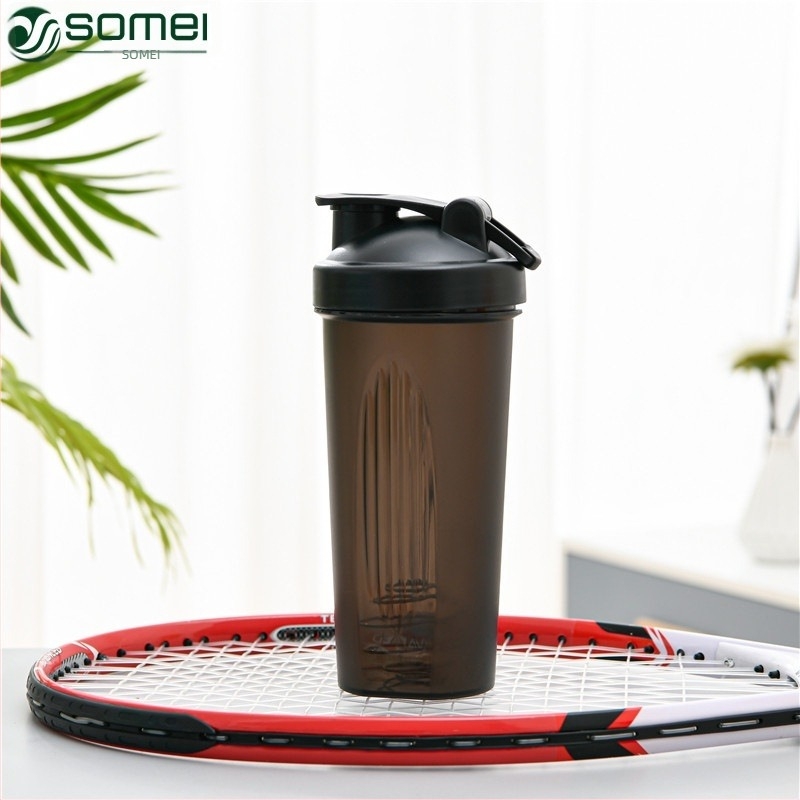 Shaker de proteine cu scară de 600 ml – recipient din plastic pentru smoothie și fitness