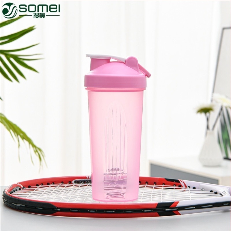 Shaker de proteine cu scară de 600 ml – recipient din plastic pentru smoothie și fitness