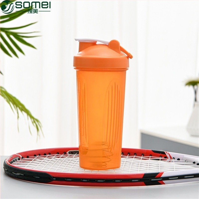 Shaker de proteine cu scară de 600 ml – recipient din plastic pentru smoothie și fitness