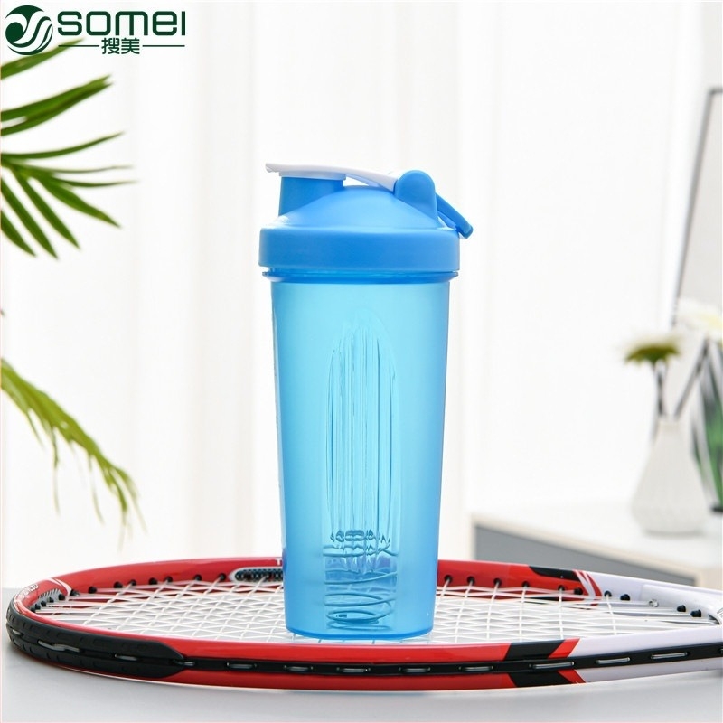Shaker de proteine cu scară de 600 ml – recipient din plastic pentru smoothie și fitness