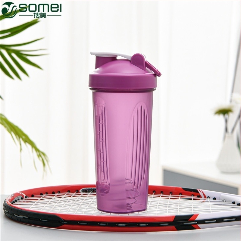 Shaker de proteine cu scară de 600 ml – recipient din plastic pentru smoothie și fitness