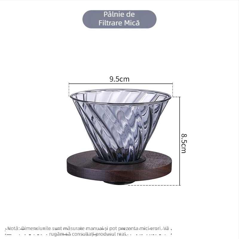 Cafetieră inteligentă pentru cafea prin picurare, cu filtru din sticlă detașabil și accesorii pentru preparare manuală