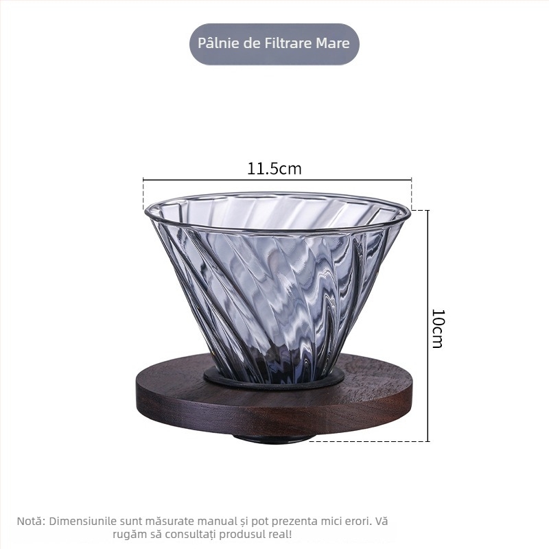 Cafetieră inteligentă pentru cafea prin picurare, cu filtru din sticlă detașabil și accesorii pentru preparare manuală