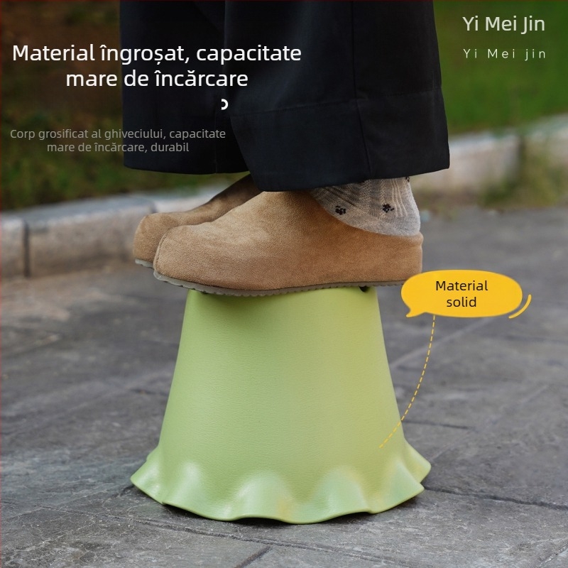 Ghiveci din rășină cu margini ondulate, plastic îngroșat, pentru interior și balcon, design elegant, potrivit pentru crini