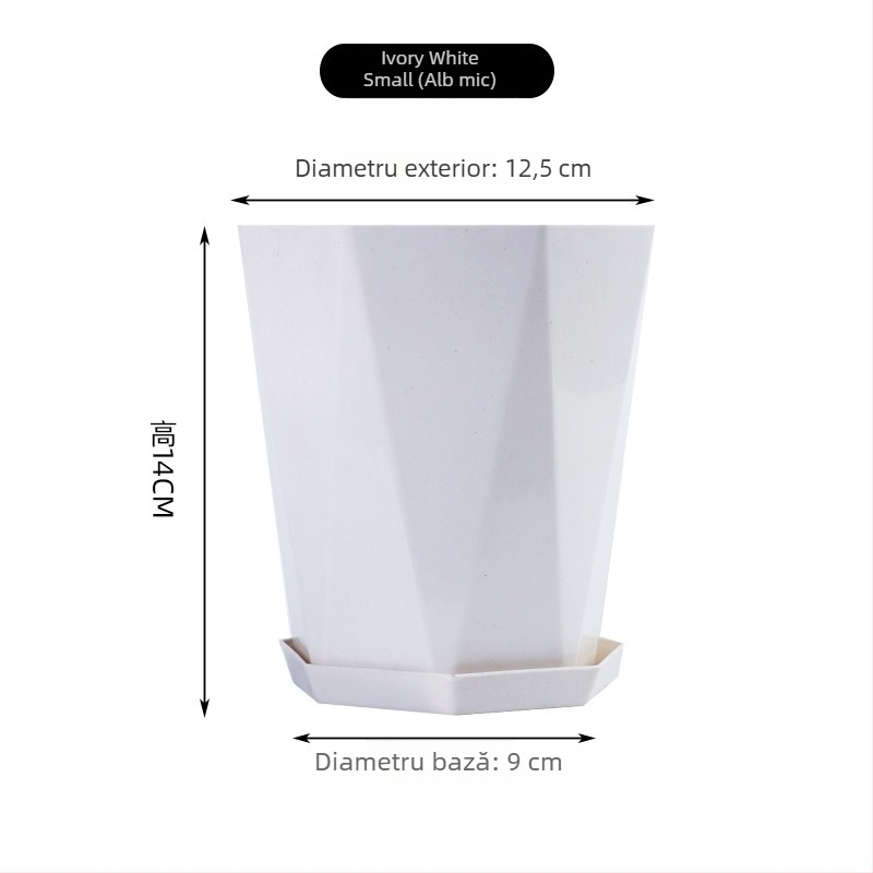 Ghiveci din rășină, formă diamant, stil european, minimalist, pentru sufragerie sau birou, potrivit pentru plante verzi mari