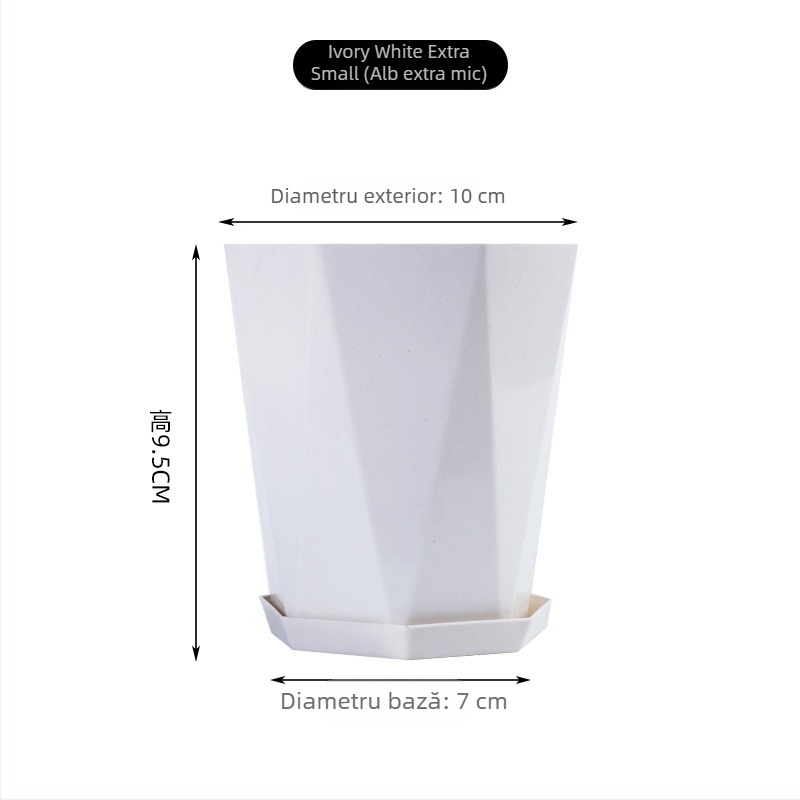 Ghiveci din rășină, formă diamant, stil european, minimalist, pentru sufragerie sau birou, potrivit pentru plante verzi mari