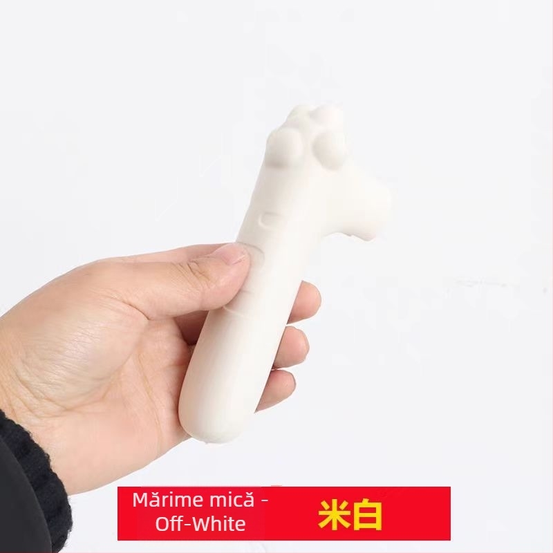 Protector pentru mânerul ușii cu design labă de pisică, silicon anti-derapant, anti-static, plăcuță de susținere pe perete în spatele ușii