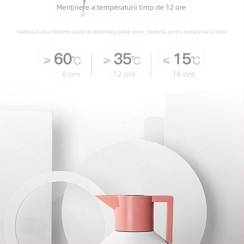 Termos geometric din oțel inoxidabil 304, cu pereți dubli, stil Nordic, logo personalizat, cadou pentru casă și afaceri.
