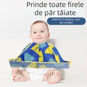Pelerină de tuns copii pentru uz casnic și bavă pentru păr