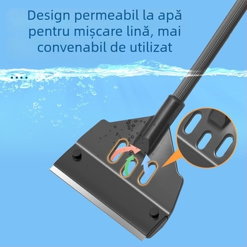 Scraper pentru alge în acvariu, cu mâner lung, curățare temeinică a algelor și mușchiului