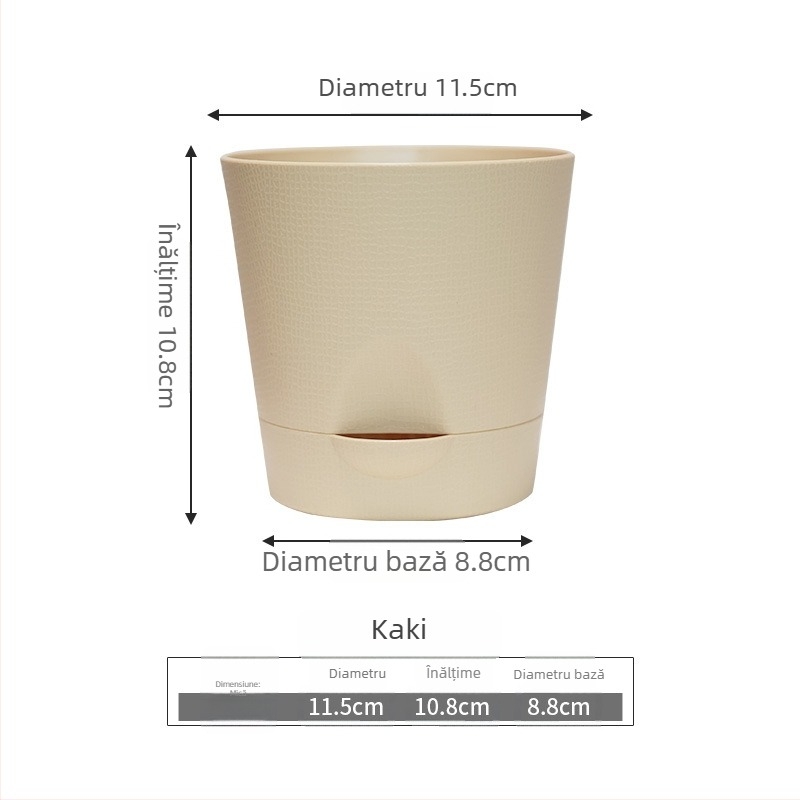 Ghiveci mic pentru suculente cu auto-udare, pentru birou, design simplu, nou, din plastic PP, durabil