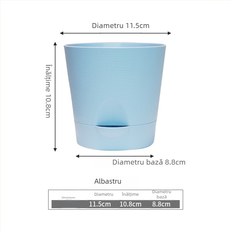 Ghiveci mic pentru suculente cu auto-udare, pentru birou, design simplu, nou, din plastic PP, durabil