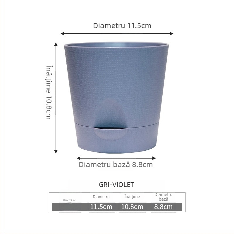 Ghiveci mic pentru suculente cu auto-udare, pentru birou, design simplu, nou, din plastic PP, durabil