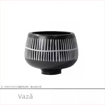 Vază ceramică cu dungi, în stil nordic, pentru mese, sufragerie, camere demonstrative, pensiuni și birouri