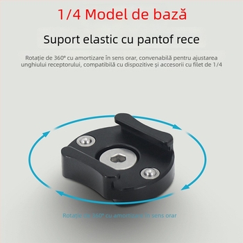 Adaptor microfon cu suport rotativ amortizat 360° – aliaj de aluminiu, filet 1/4"
