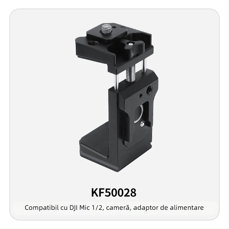 Adaptor microfon cu suport rotativ amortizat 360° – aliaj de aluminiu, filet 1/4"