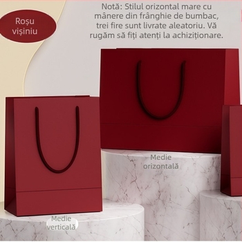 Geantă cadou premium pentru ambalarea bijuteriilor în saloane de înfrumusețare, geantă de hârtie cu mâner pentru magazine de îmbrăcăminte