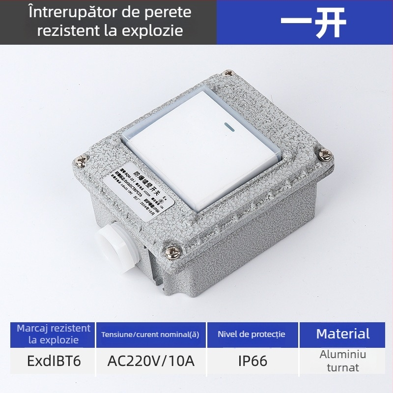 Intrerupător de perete anti-explozii, 220V/380V, montaj pe suprafață, întrerupător rotativ cu siguranță, industrial impermeabil