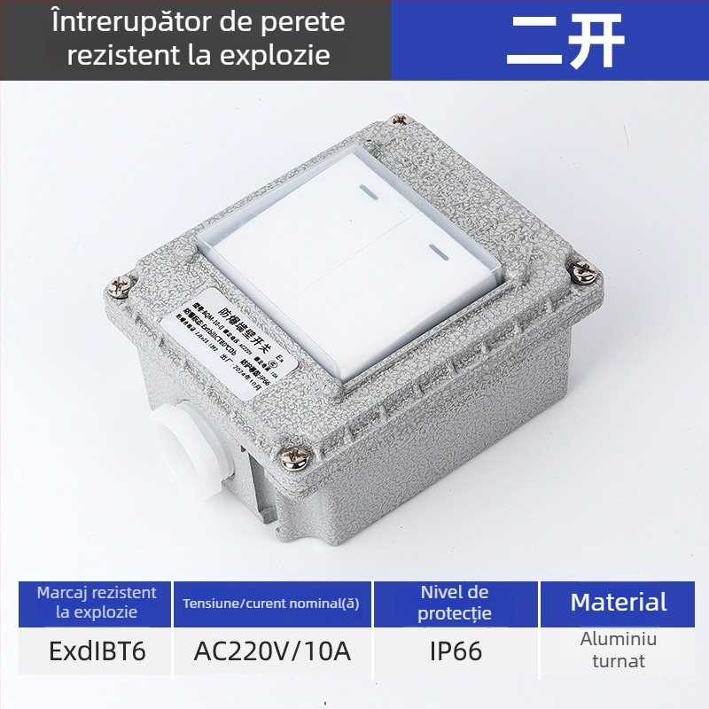 Intrerupător de perete anti-explozii, 220V/380V, montaj pe suprafață, întrerupător rotativ cu siguranță, industrial impermeabil