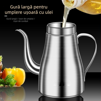 Recipient de ulei pentru bucătărie din oțel inoxidabil 304 – alimentare, recipient de ulei îngroșat