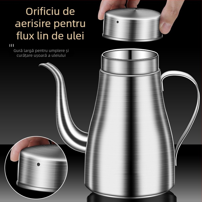 Recipient de ulei pentru bucătărie din oțel inoxidabil 304 – alimentare, recipient de ulei îngroșat