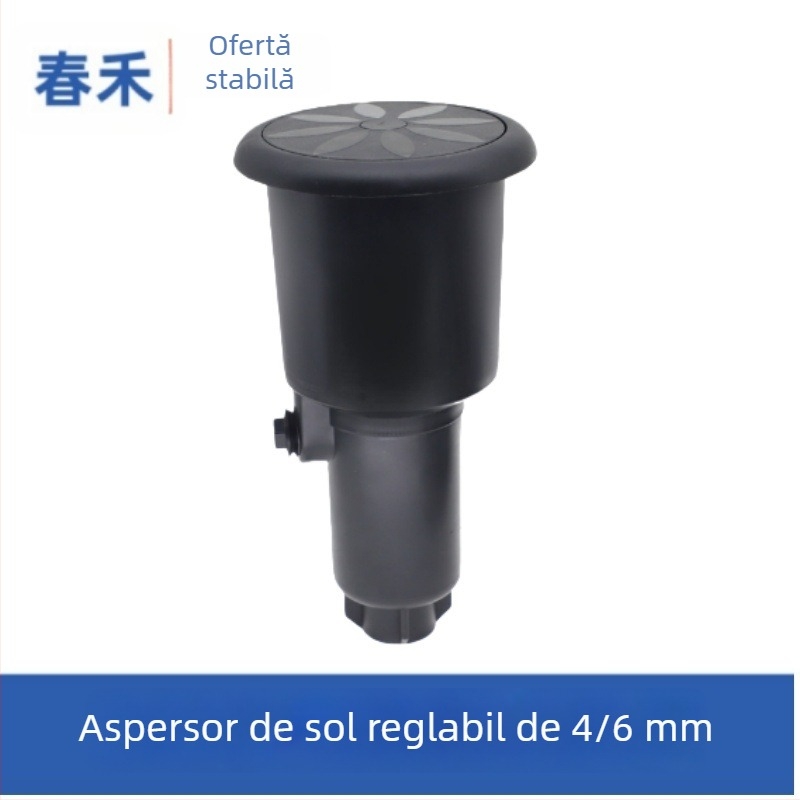 Cap de irigare telescopic montat în pământ, cu rotație de 360° pentru gazon, irigații de stadioane, amenajări peisagistice și întreținerea infrastructurii (poduri și drumuri) – 46 de puncte