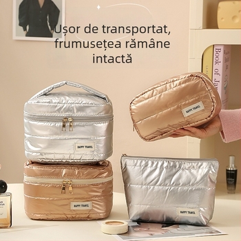 Geantă cosmetică impermeabilă, cu capacitate mare pentru ruj și îngrijire a pielii – gentuță de voiaj