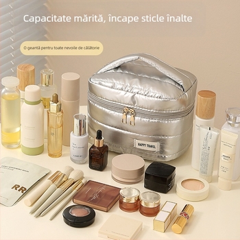 Geantă cosmetică impermeabilă, cu capacitate mare pentru ruj și îngrijire a pielii – gentuță de voiaj