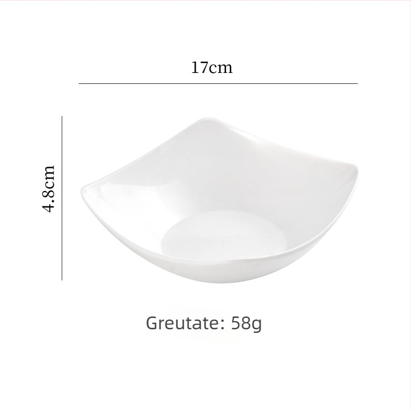 Farfurie pătrată în stil Nordic, din plastic, cu bază cu picioare, pentru salate, supe și preparate reci