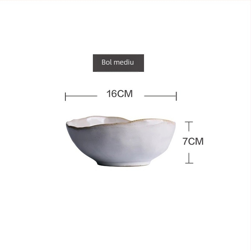 Veselă ceramică nordică, creativă – bol neregulat pentru fructe