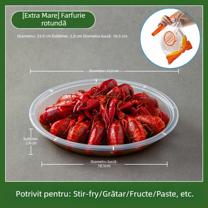 Farfurii plastice de unică folosință, rotunde, îngroșate, de calitate alimentară, compatibile cu microundele, pentru uz casnic și picnicuri în aer liber