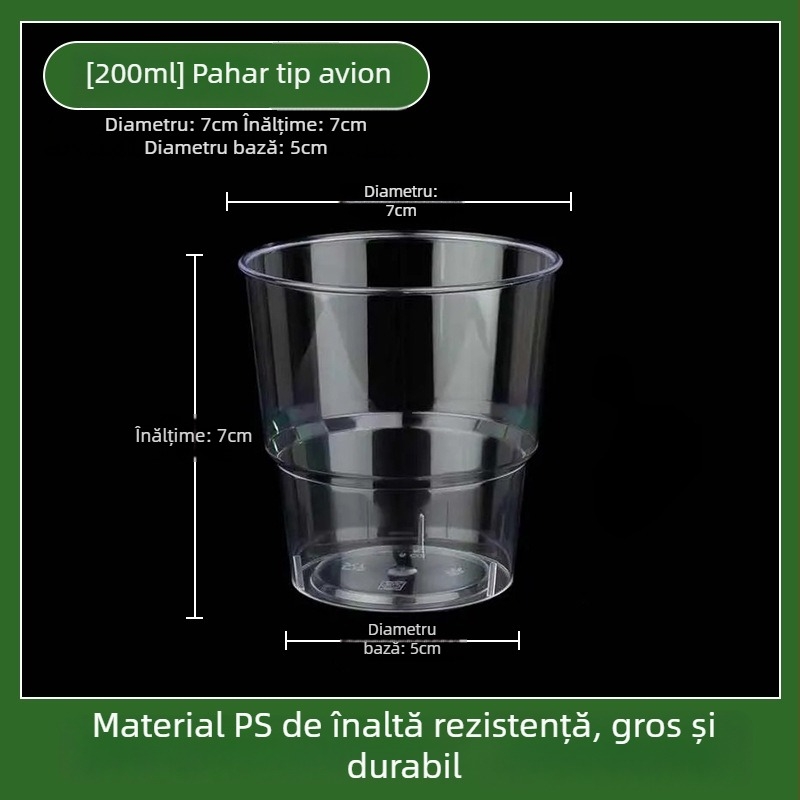 Farfurii plastice de unică folosință, rotunde, îngroșate, de calitate alimentară, compatibile cu microundele, pentru uz casnic și picnicuri în aer liber