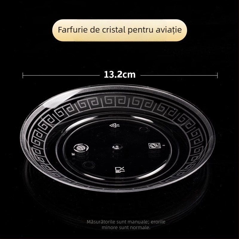 Set de tacâmuri de unică folosință pentru masă: set de patru piese cu boluri și bețișoare, plastic dur îngroșat, de înaltă calitate aeronautică, pentru picnic, grătar și uz casnic