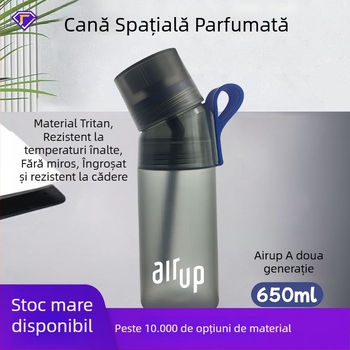 AirUp a doua generație bidon sport pentru apă cu capac înclinat, finisaj mat, apă cu aromă, Space Cup