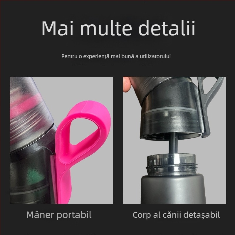 AirUp a doua generație bidon sport pentru apă cu capac înclinat, finisaj mat, apă cu aromă, Space Cup