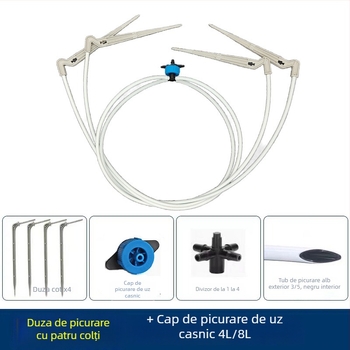 Set de irigare prin picurare cu stabilizator de flux pentru afine, lungimi 40–80 cm, incluse țevi capilare