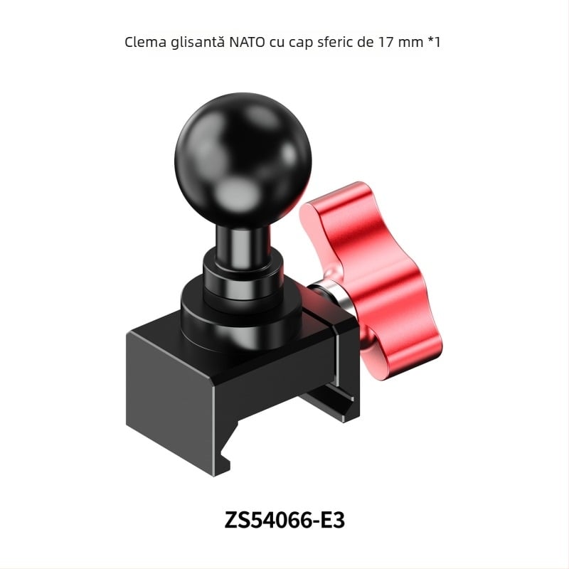 Cage DSLR cu montaj universal de 1/4 inch, clemă pentru șină NATO și adaptor de șină pentru stabilizatoare DJI RS5/RS4