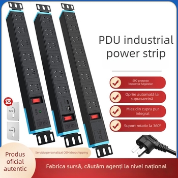 PDU pentru dulapuri și camere server, prize multiple, protecție la supratensiune și suprasarcină