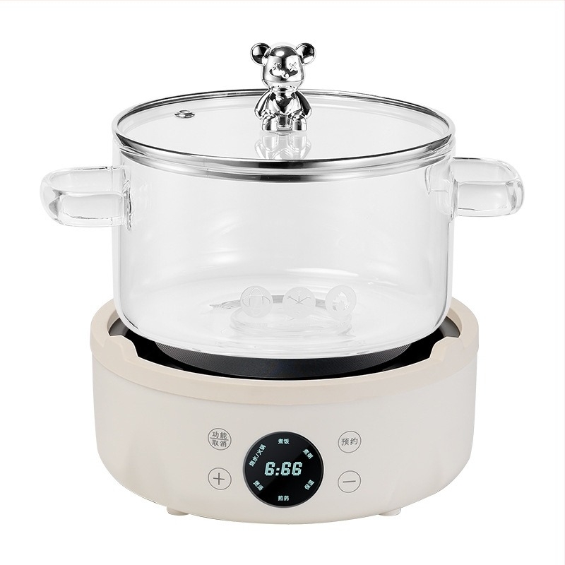 Ceainic din sticlă pentru ceaiuri sănătoase, cu funcție de rezervare, capacitate 1,2–1,5 L, control prin microcomputer, 700 W, 220 V