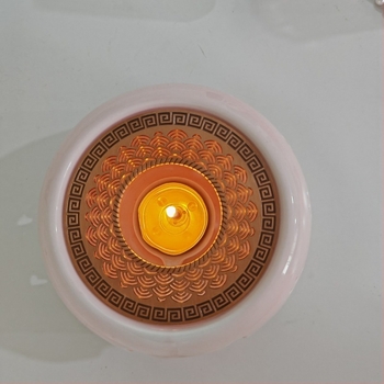 Bază roz din ceramică pentru încălzirea ceaiului cu arzător de lumânare, pentru uz casnic, menține ceaiul cald