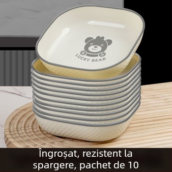 Farfurie de gustare din plastic de înaltă calitate pentru uz casnic; platou creativ pentru fructe și legume; farfurie de masă cu bază pentru eliminarea oaselor
